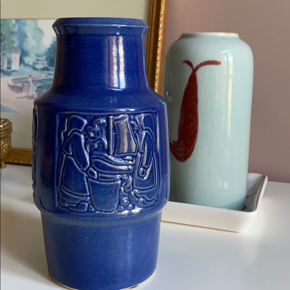 Mid century Modern Handcrafted Danish Pottery Vase